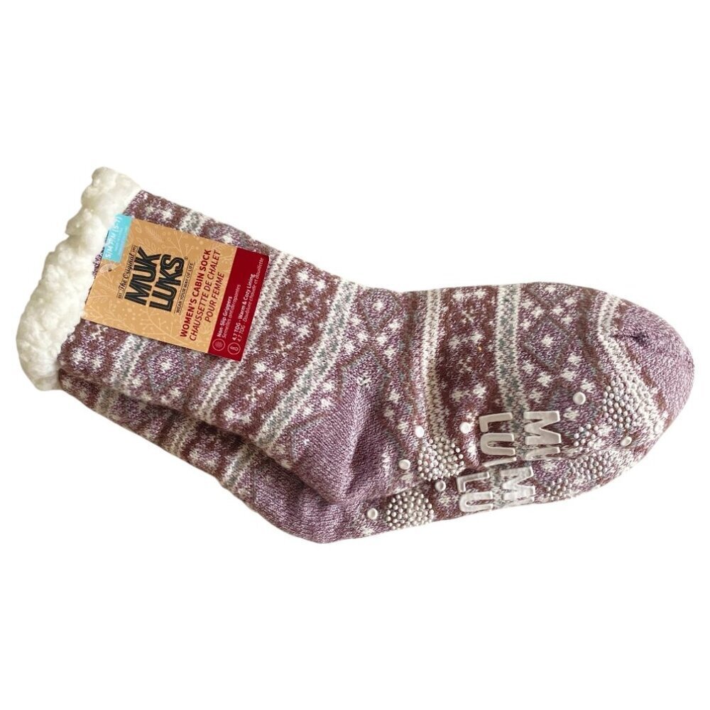 Muk Luks Women's Non Slip Cabin Socks Sz 5-7 NWT​​​​​